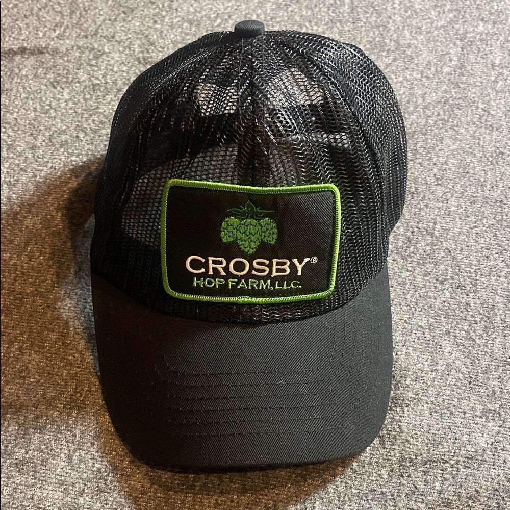 Crosby farm  Black and Green Trucker Hat